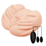 Masturbator realist Crazy Bull cu vagin și anus, vibrator, culoarea pielii, 22 cm