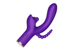 Vibrator Patty Stimulator Clitoridian din Silicon cu Dop Anal USB