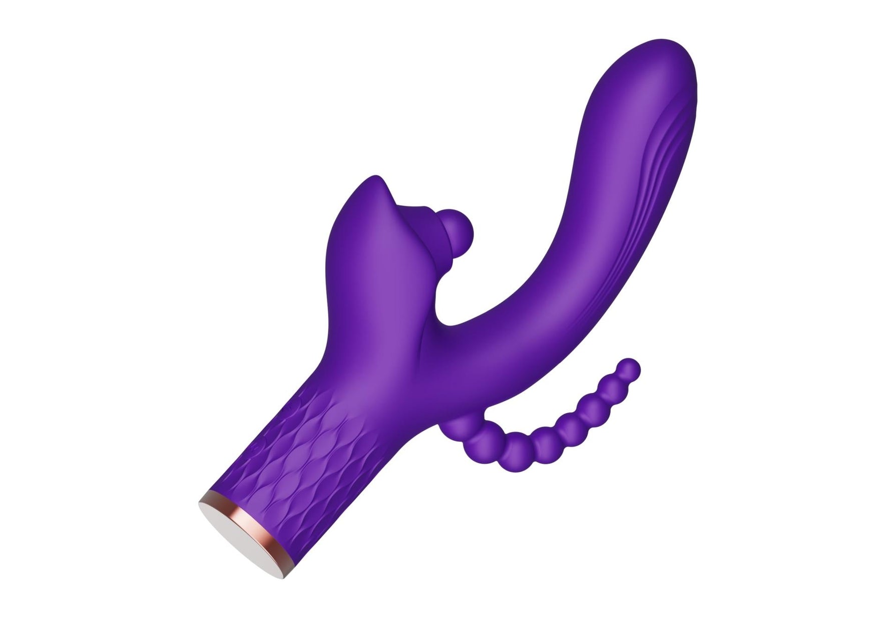 Vibrator Patty Stimulator Clitoridian din Silicon cu Dop Anal USB