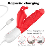 Vibrator din silicon Fox seria B, 7 vibrații, 10 mișcări, 7 timpi