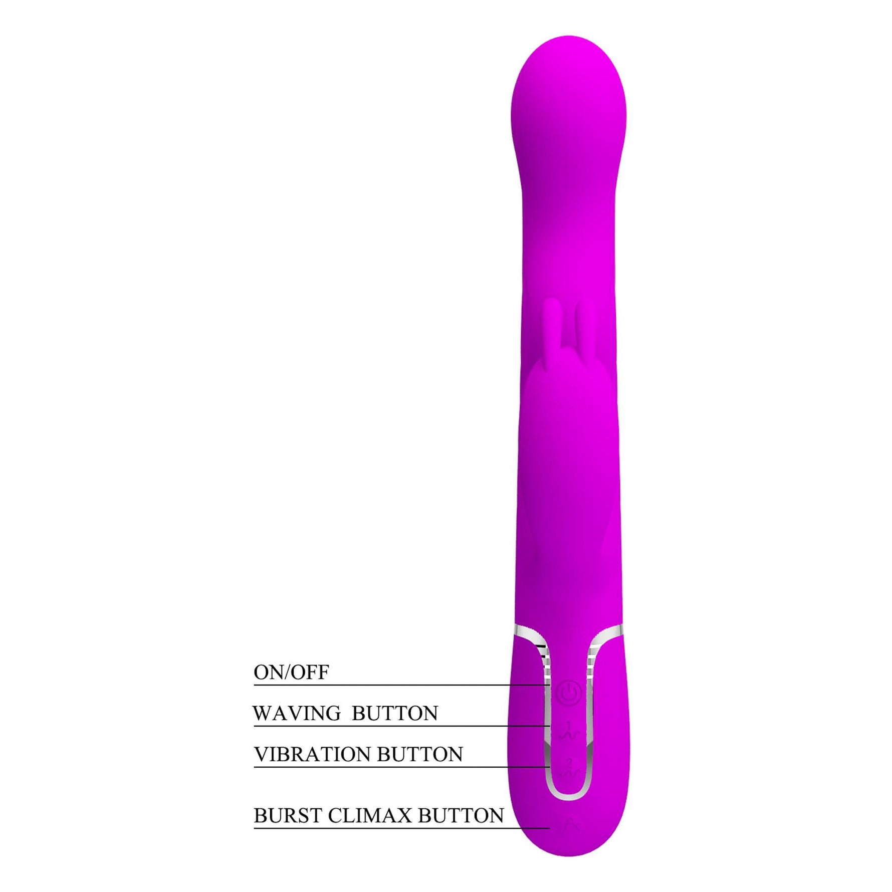Vibrator Pretty Love Laursen Purple USB Wave Bunny