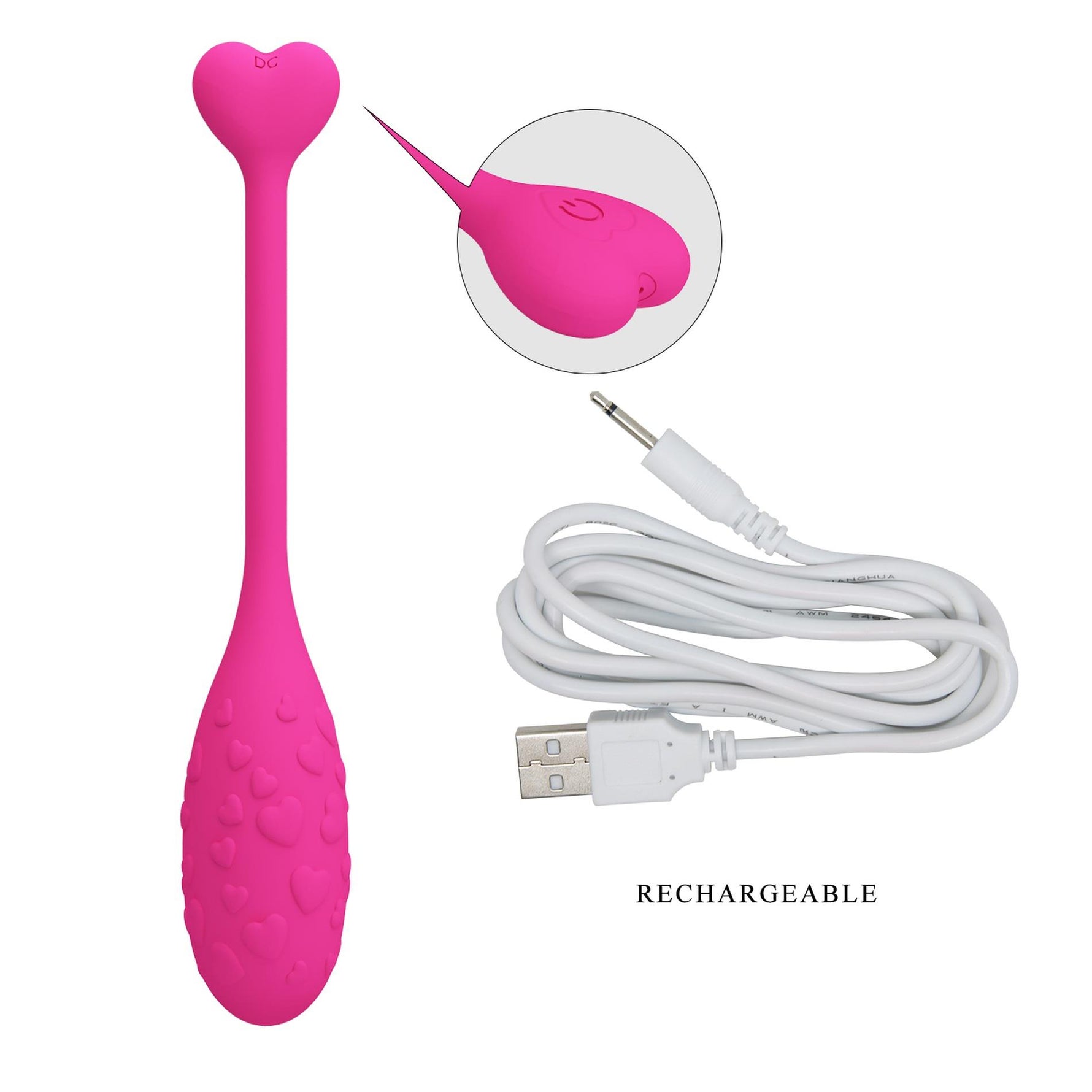 Ou vibrant Pretty Love Fisherman roz cu 12 moduri de utilizare în aplicație