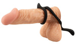 Inel pentru penis și testicule erecto cu stimulator de perineu din silicon