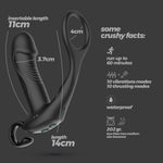 Aparat de masaj pentru prostată Crushious Magoo cu inel și telecomandă USB 14 cm