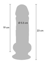 Dildo realist cu densitate dublă ToyJoy TPE 23 cm