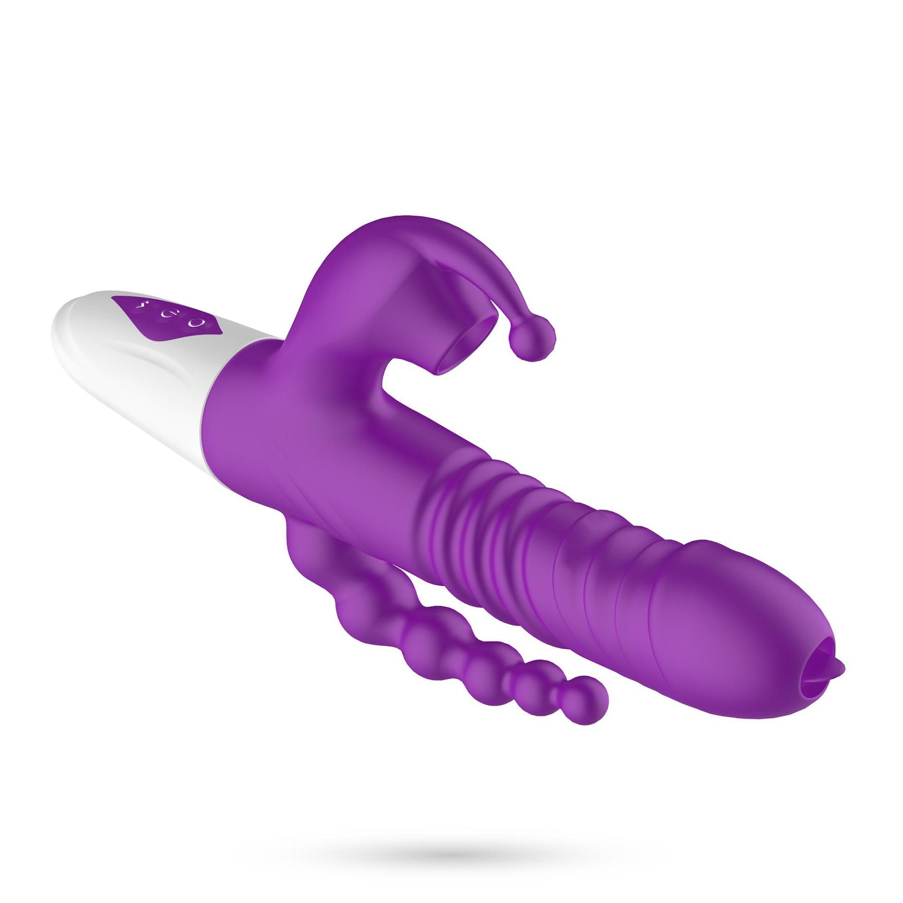 Vibrator Crushious Wrangler pentru punct G cu glisare și aspirație USB 23 cm