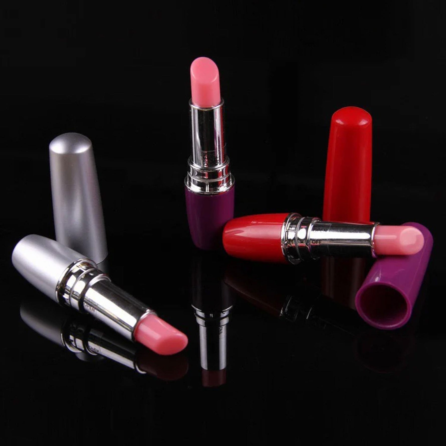 Vibrator mini ruj Power Escorts roșu 9,5 cm