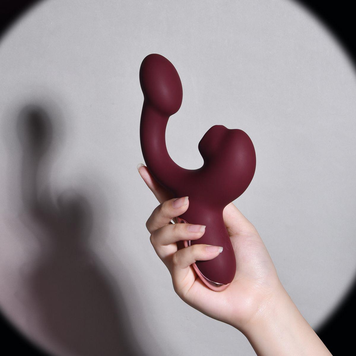 Vibrator Magic Ponder pentru lingerea sânilor cu aplicație, roșu