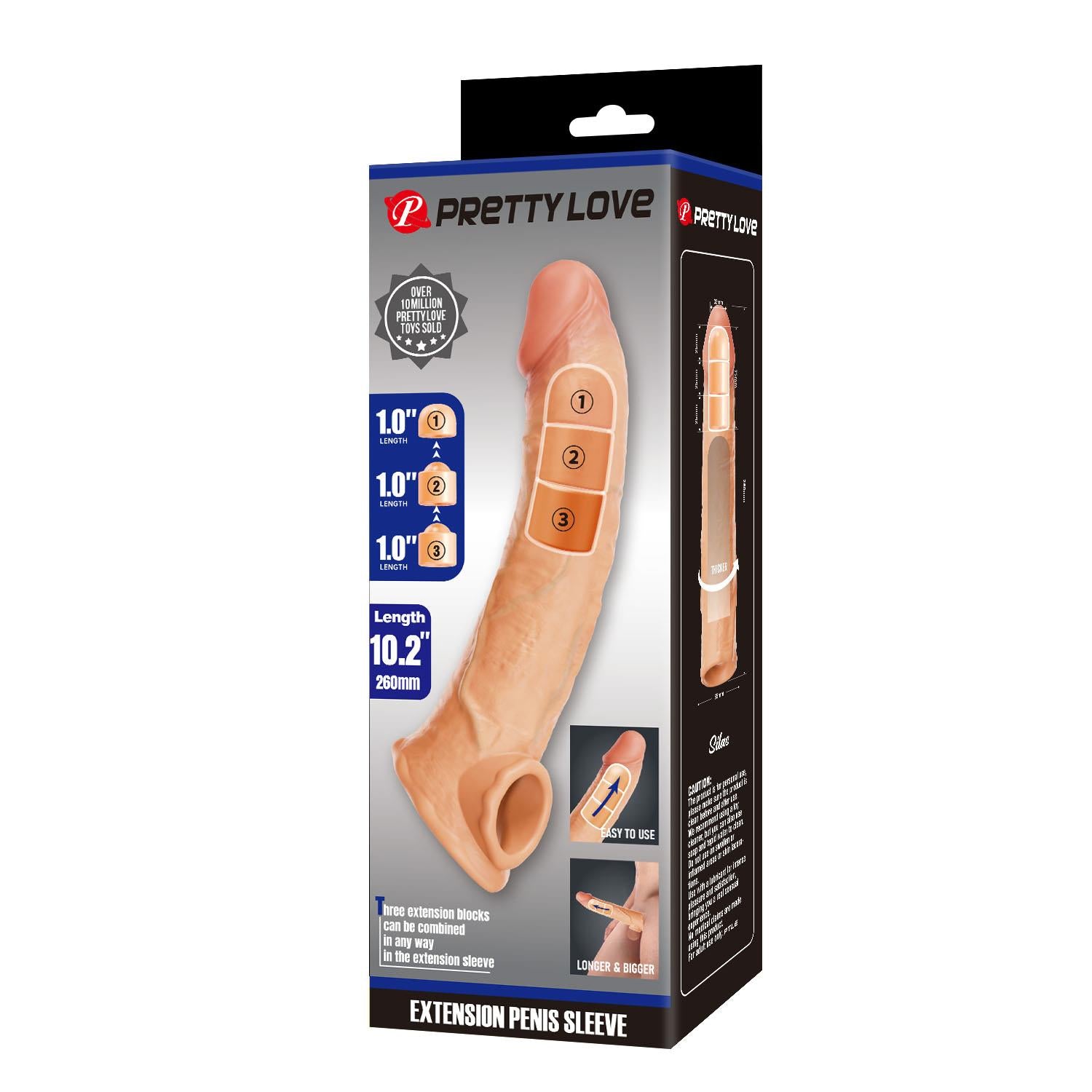 Pretty Love Extensor de penis cu module 26 cm