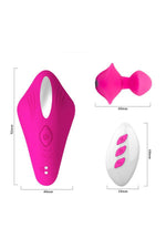 Vibrator dublu Cobrum A Toys din silicon roz 9,6 cm