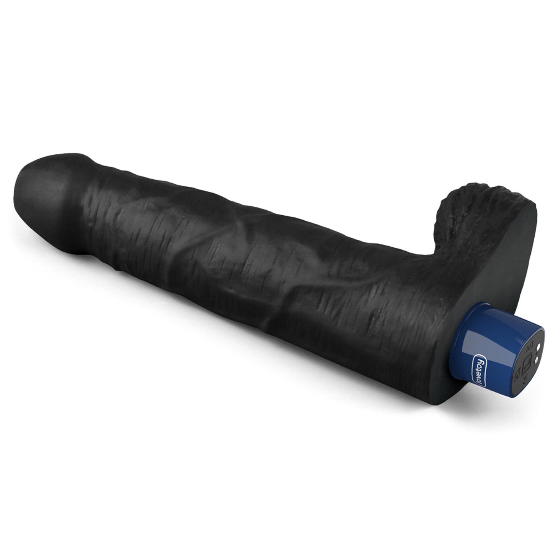 Dildo vibrant realist Lovetoy Real Softee, negru, USB, 23 cm