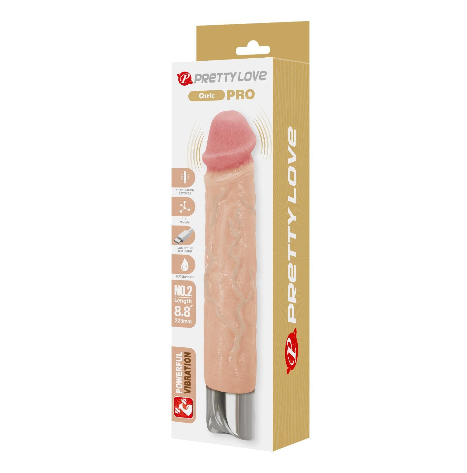 Vibrator realist Pretty Love Osric Pro USB 22,3 cm