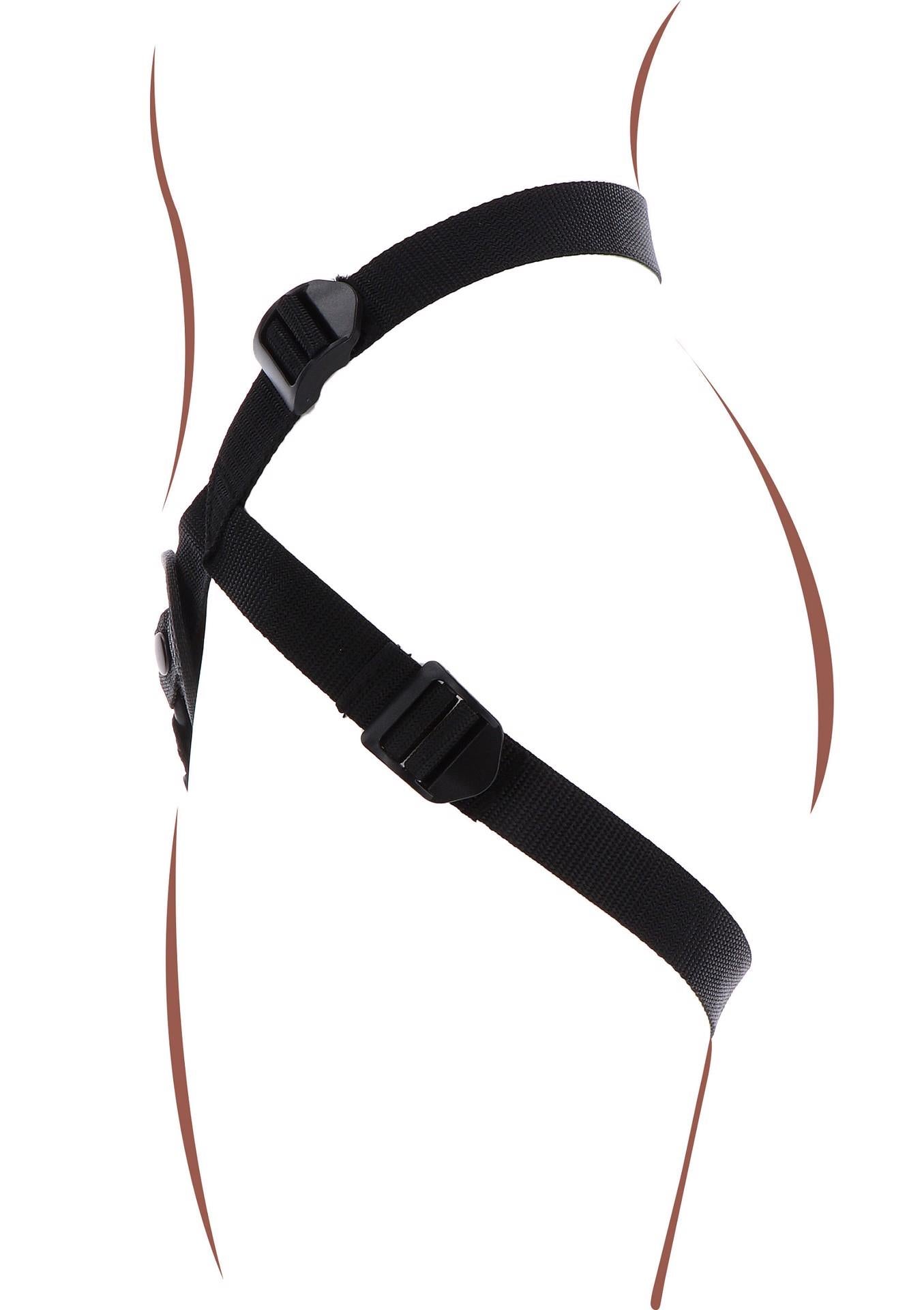 Ham cu strap-on ToyJoy Get Real, poliester negru