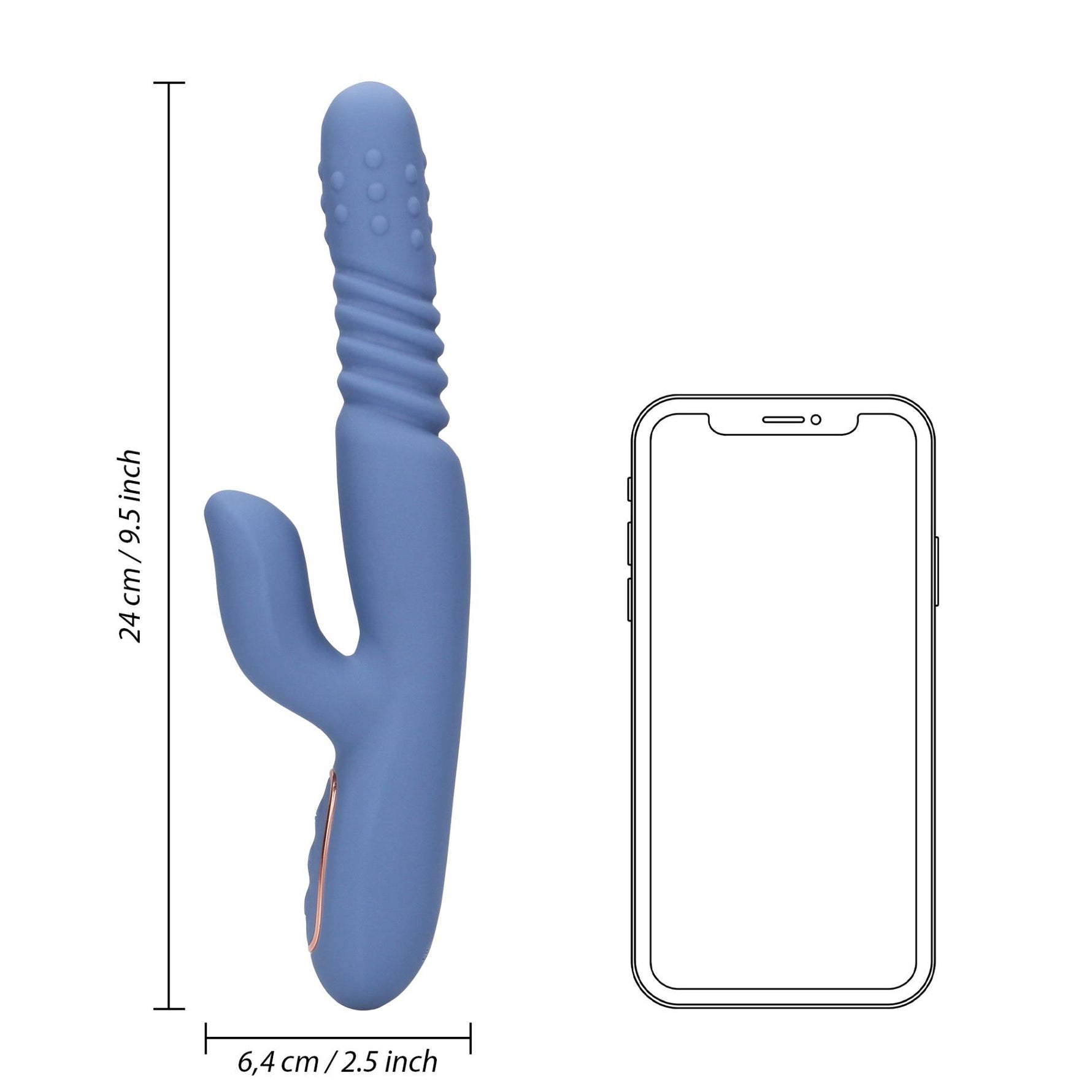 Vibrator Loveline Blue Thrust Bunny