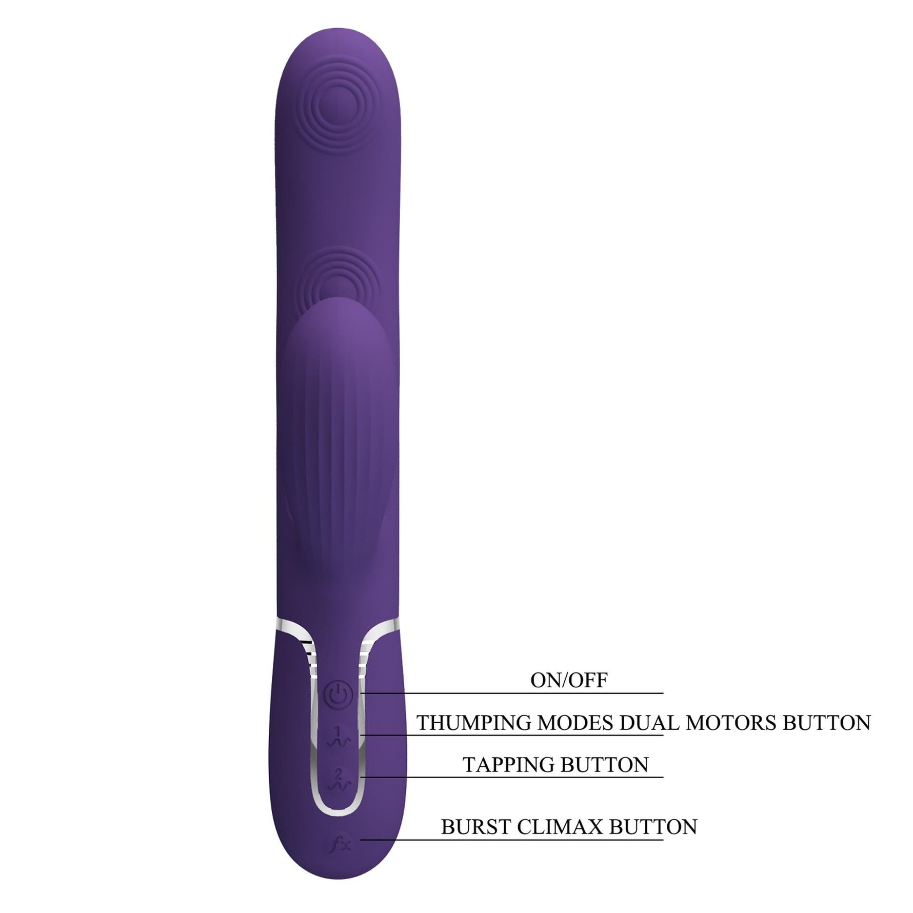 Vibrator Pretty Love din silicon cu formă de iepuraș, 14 funcții, USB