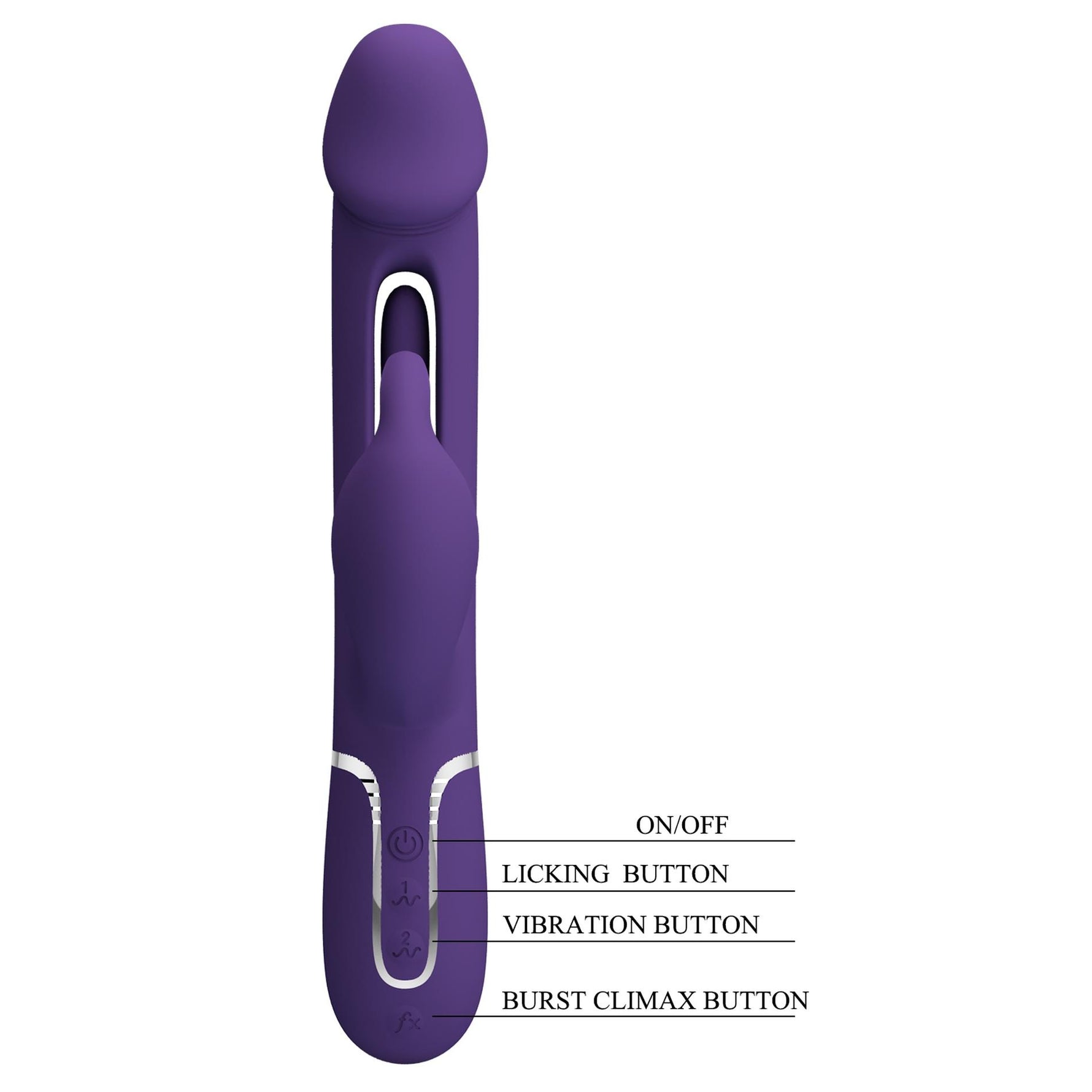 Vibrator Pretty Love Kampas cu model iepuraș violet, cu 7 funcții