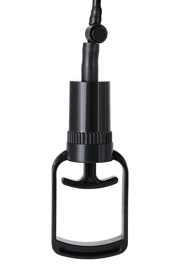 Pompă vibratoare pentru penis A-Toys, transparentă, neagră, 22,8 cm
