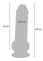 Dildo realist ToyJoy cu grosimea de 20 cm, densitate dublă