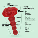 Plug anal rotativ Crushious Rosaline cu telecomandă, silicon, 19cm