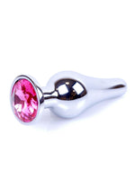 Bijuterii anale din argint MyLove Toys cu diamant roz 9,5 cm