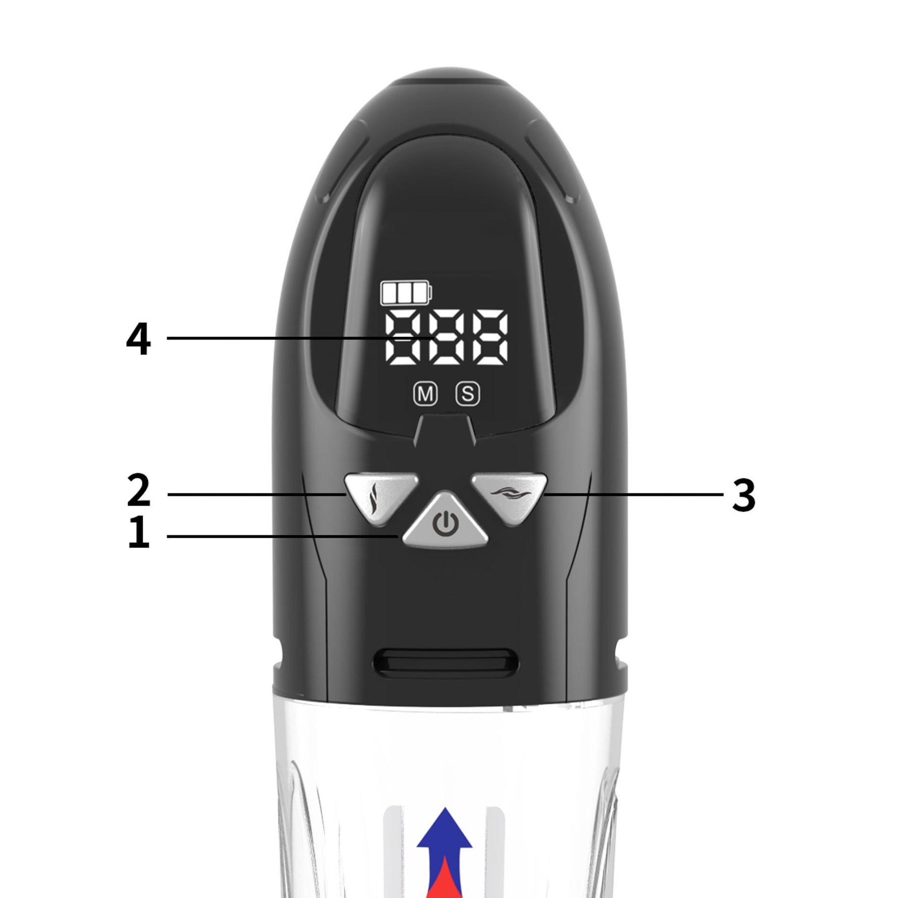 Pompă automată Passion Pump, impermeabilă, LCD, reîncărcabilă, 21 cm