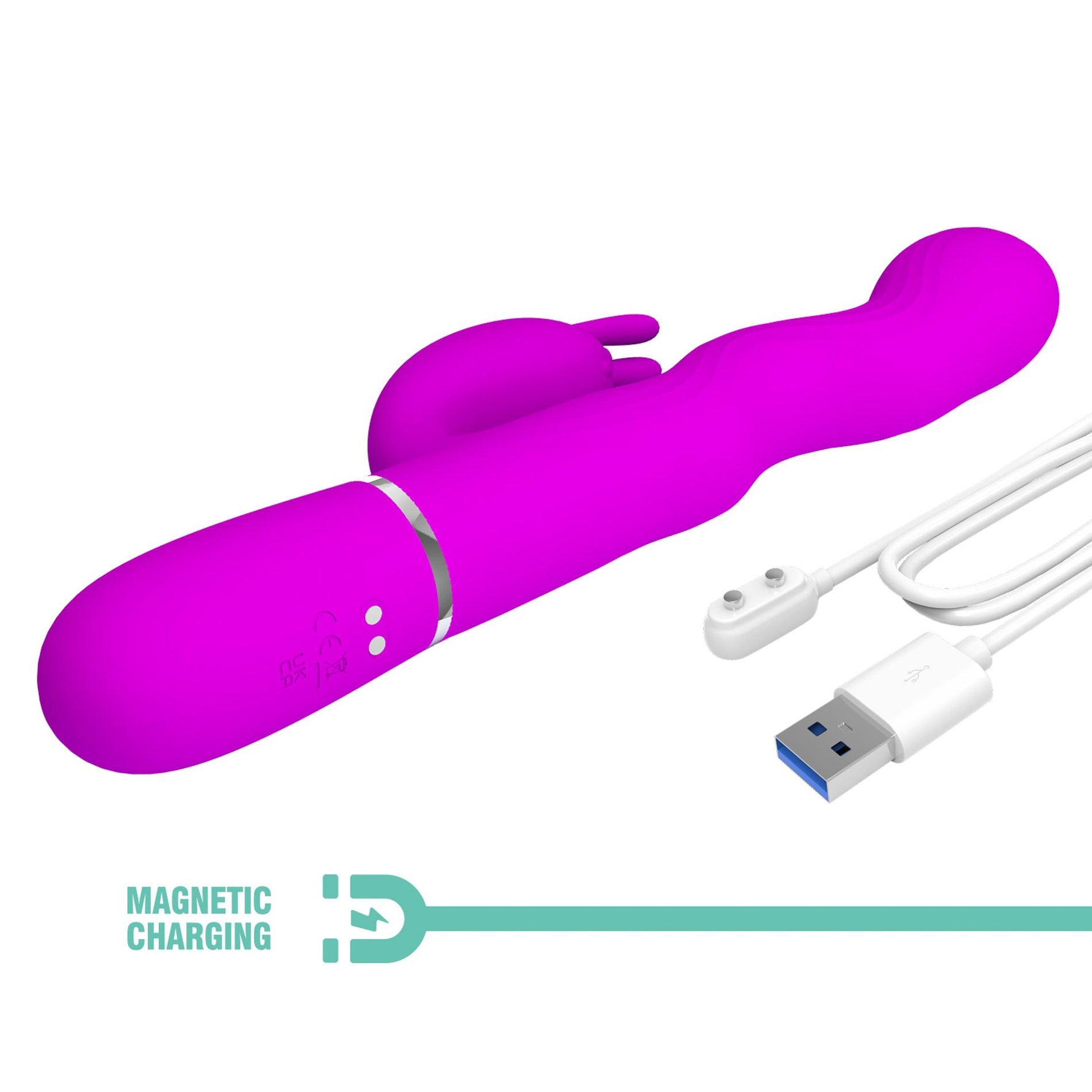 Vibrator Pretty Love Laursen Purple USB Wave Bunny