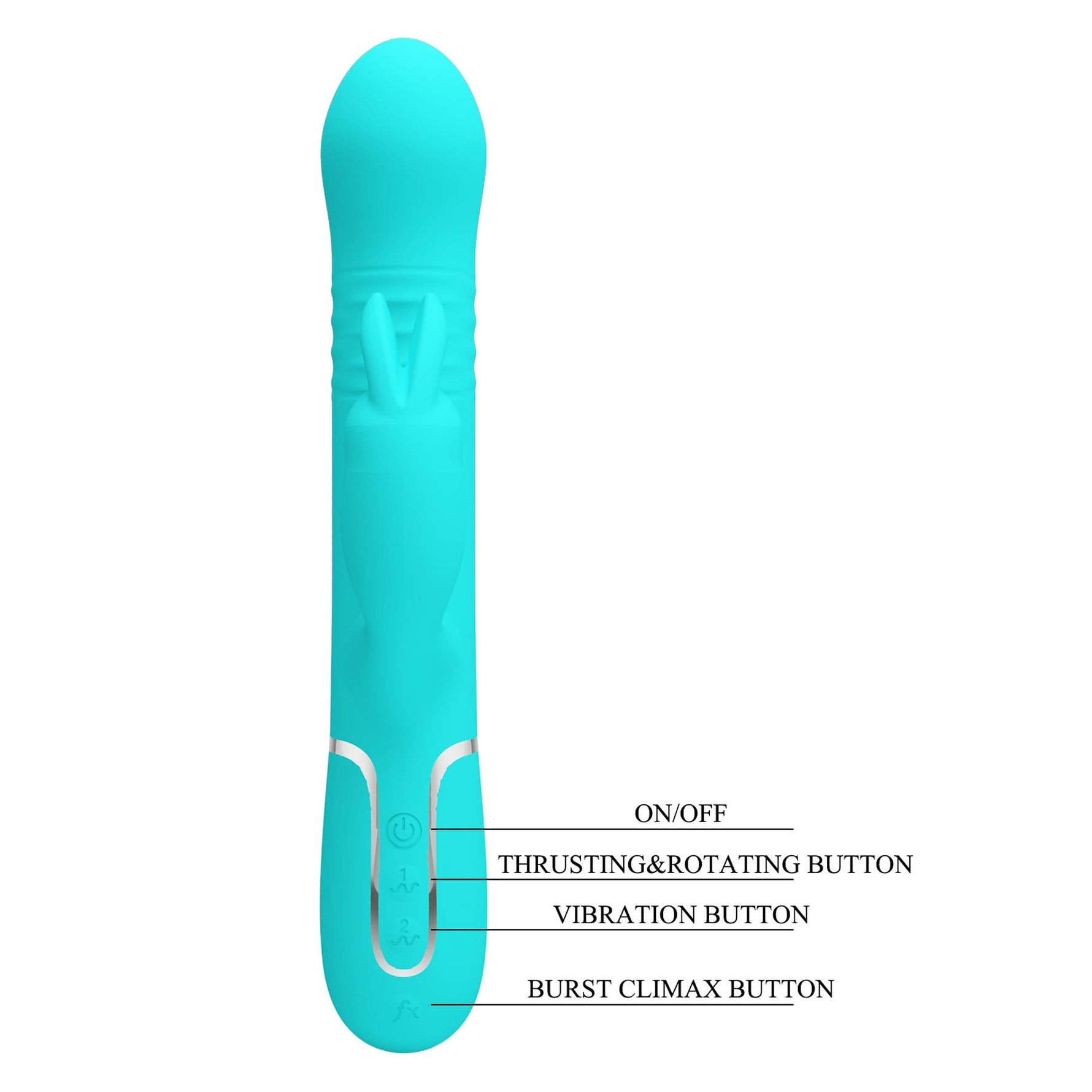 Vibrator Pretty Love Coale Twinkled Bunny cu 7 funcții de vibrație
