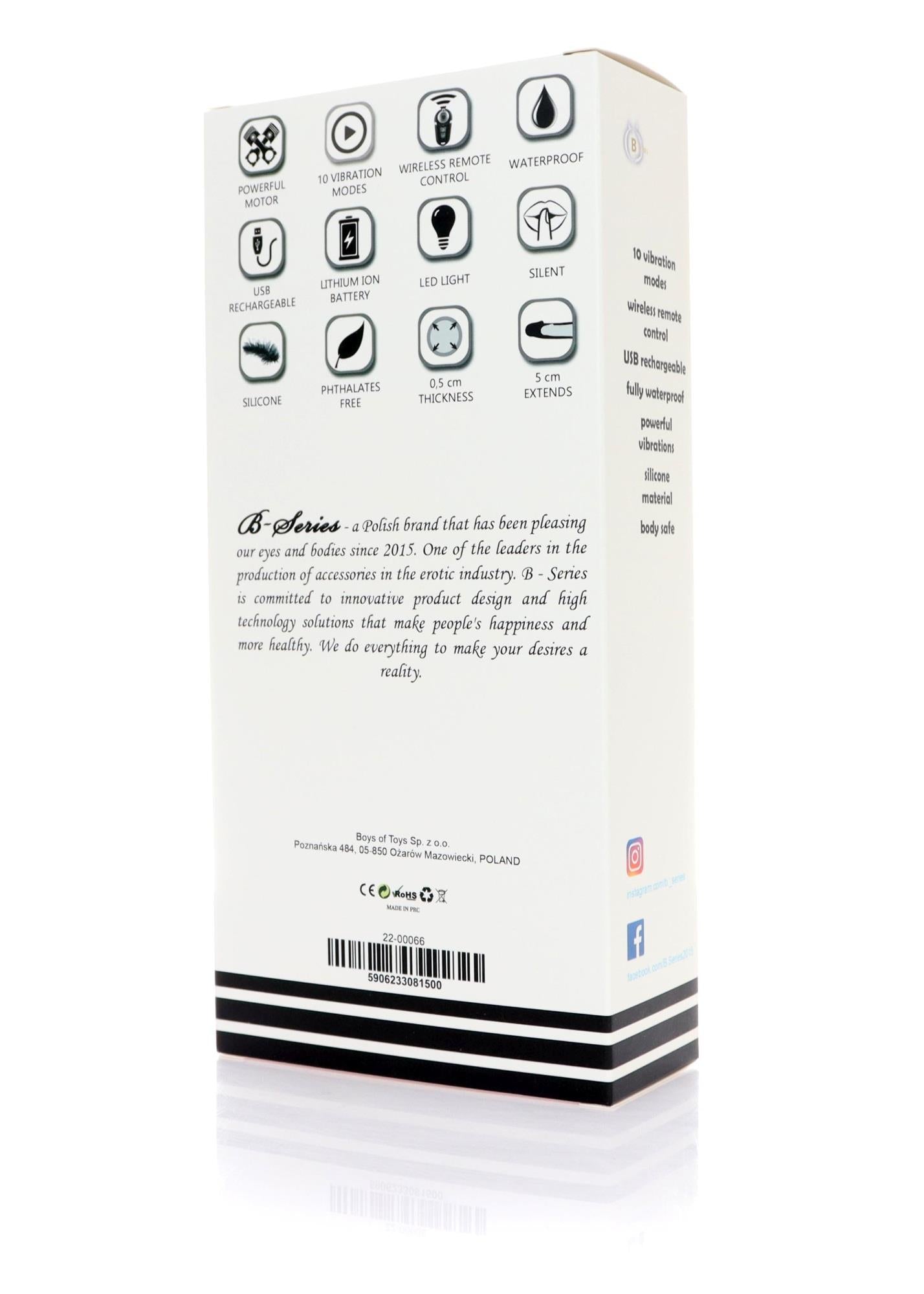 Extensie vibratoare din silicon USB seria B Magic cu 10 funcții