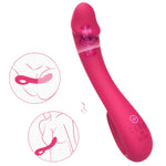 Vibrator Vibey pentru punctul G, flexibil, roz, USB, 19 cm