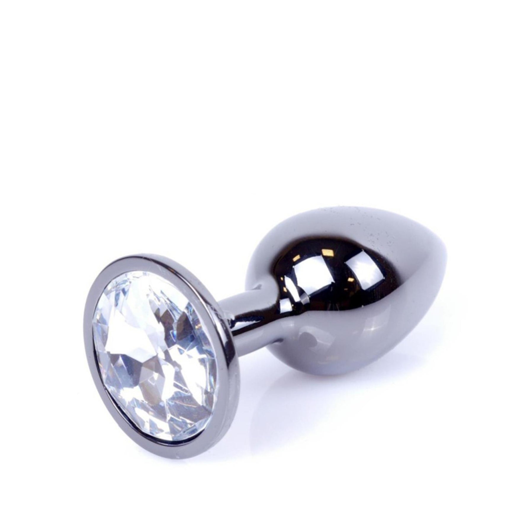 Bijuterie anală din argint cu diamant MyLove Toys 7 cm