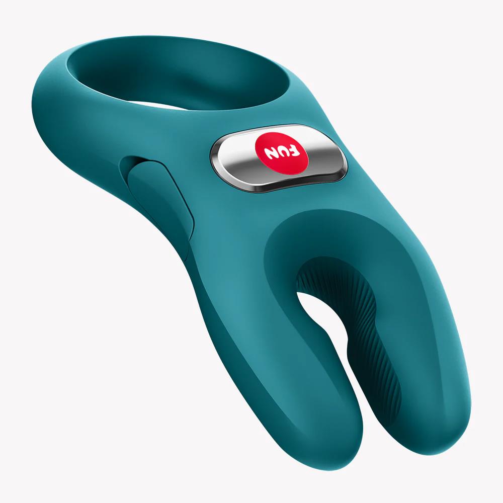 Inel vibrant pentru penis Nos XL, silicon USB, Green Fun Factory