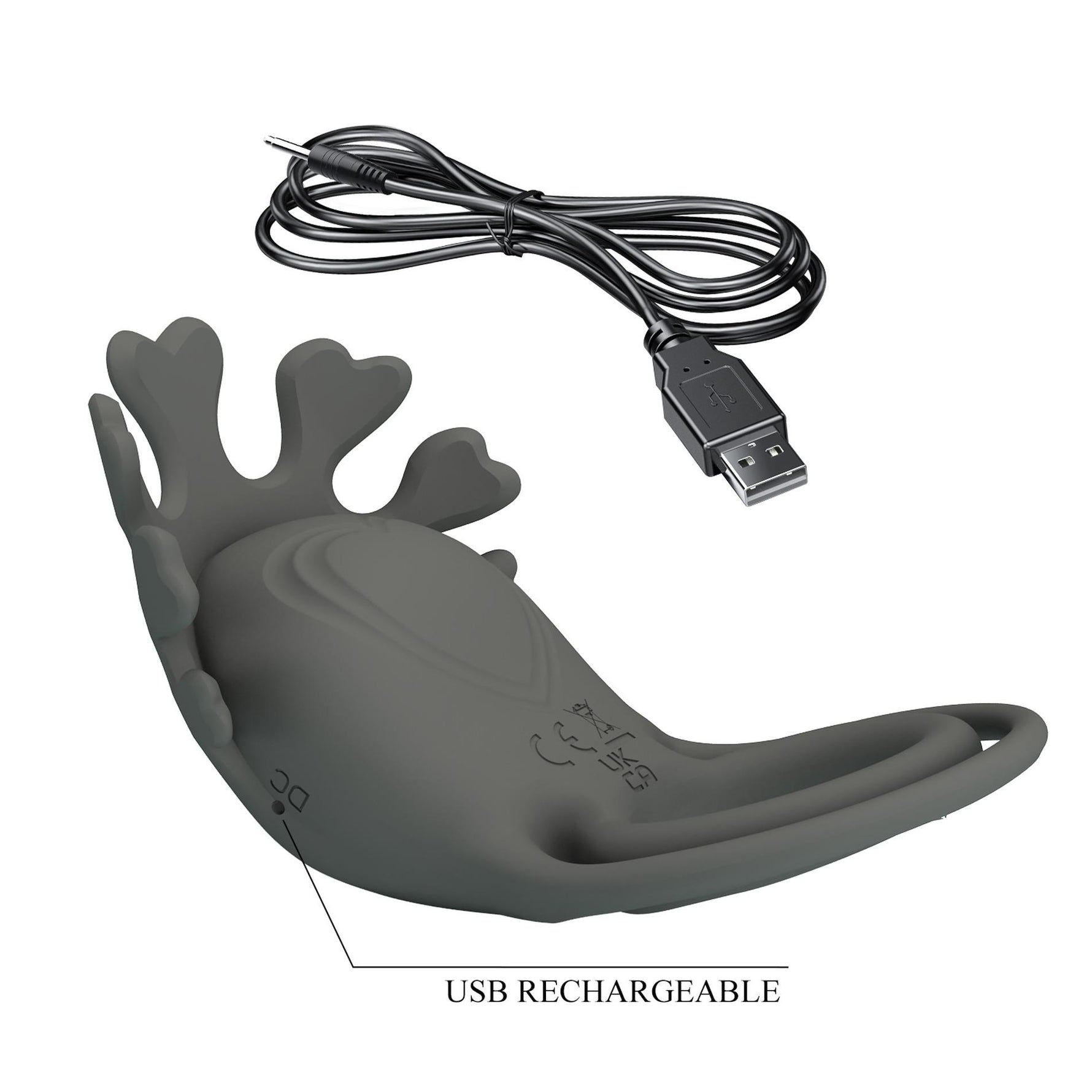 Inel vibrant din silicon Pretty Love, reîncărcabil, cu 7 funcții