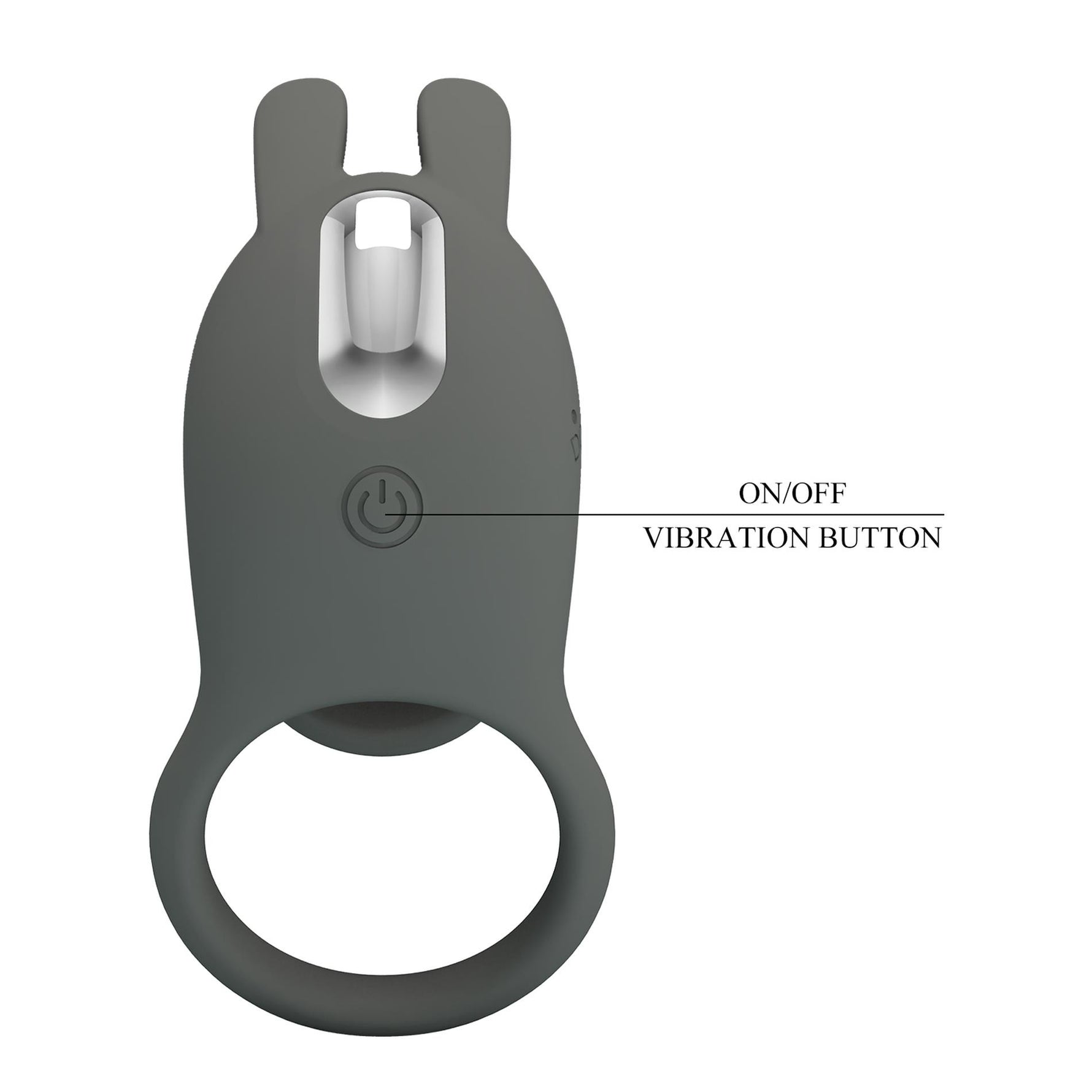 Inel vibrator Pretty Love Master din silicon, cu USB, 4 cm