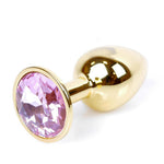 Dop anal cu diamant auriu MyLove Toys 7 cm