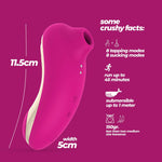 Stimulator Clitoridian Crushious Supernova, Sugere și Atingere, Roz, USB, 12 cm