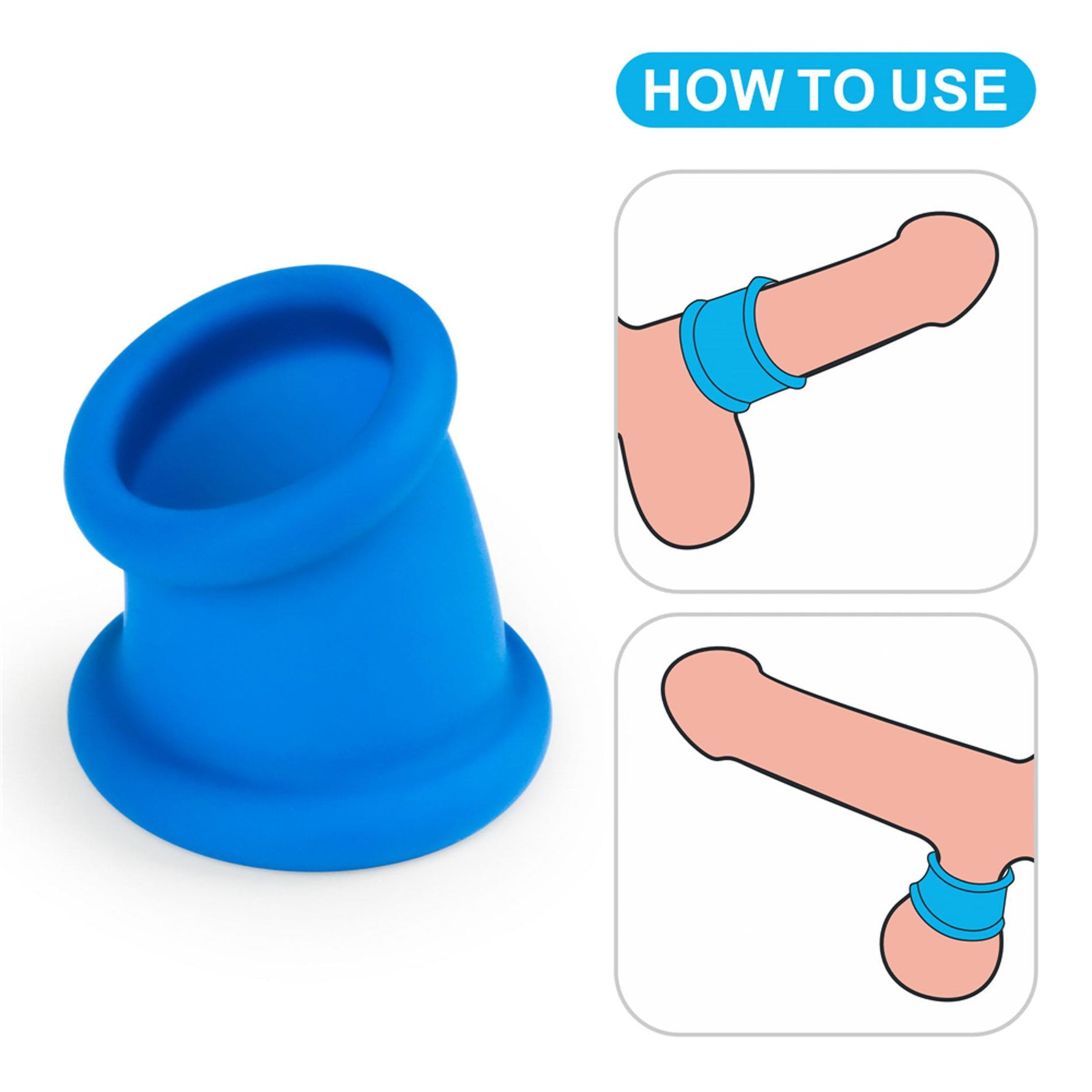 Inel de penis Pinnacle Pro Lovetoy conic, cu prindere și întindere