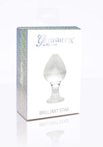 Dop anal din sticlă ToyJoy Brilliant Star, transparent, 9 cm