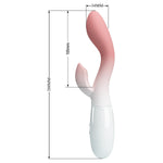 Vibrator Pretty Love Brighty din silicon cu 30 de funcții, în formă de iepuraș