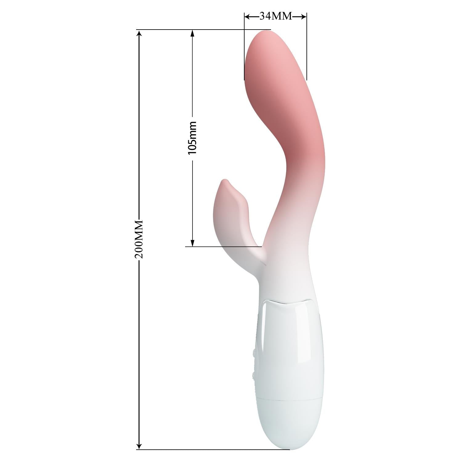 Vibrator Pretty Love Brighty din silicon cu 30 de funcții, în formă de iepuraș