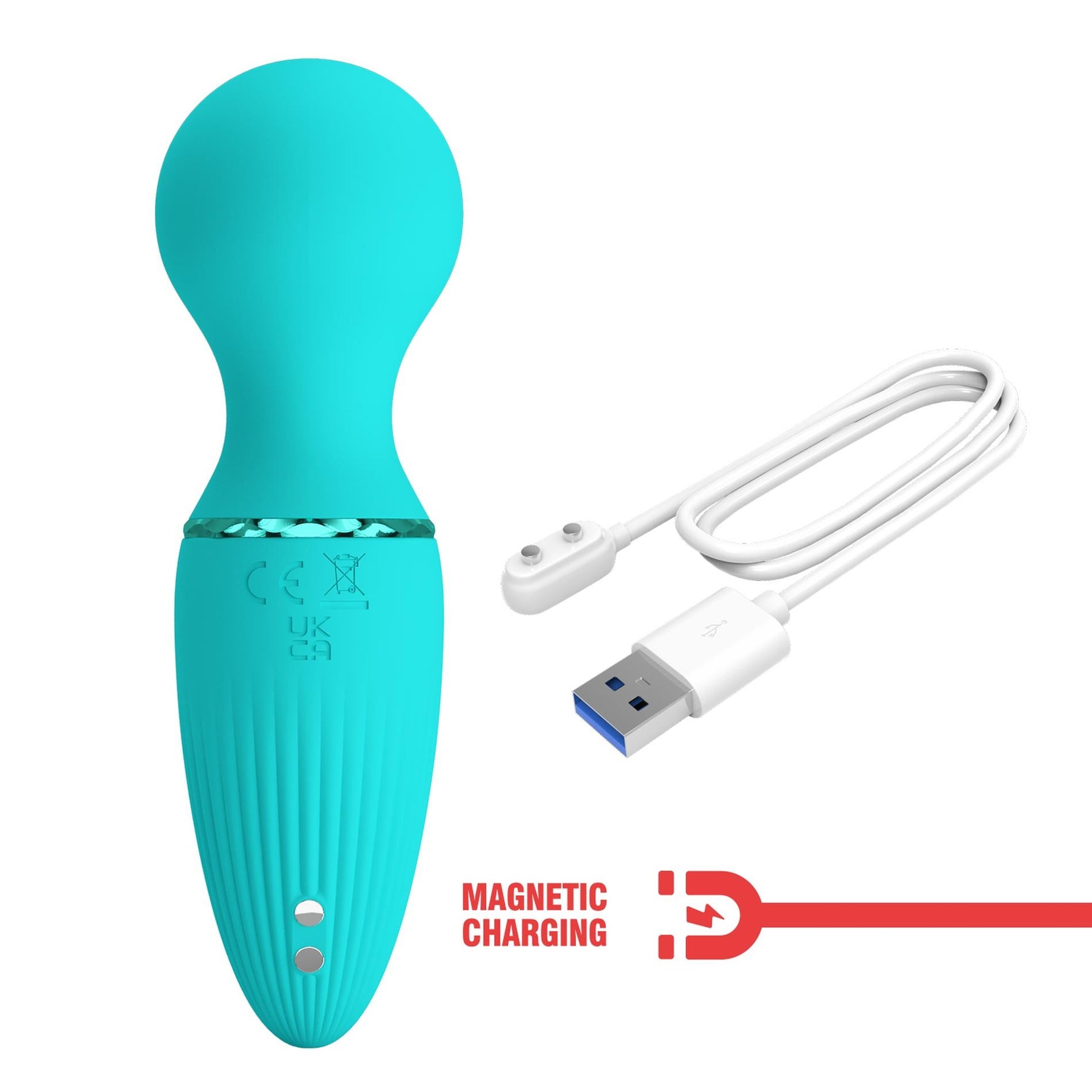 Vibrator mini din silicon Dwayne Pretty Love USB cu 10 moduri