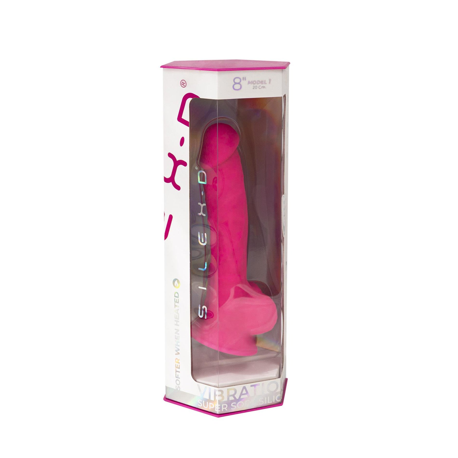 Dildo vibrant realist Silexd roz 20 cm USB cu telecomandă