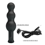 Dop anal vibrant din silicon cu 10 moduri Pretty Love Sidney și mărgele