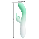 Vibrator USB Pretty Love Cerberus din silicon, cu formă de iepuraș, 30 de funcții