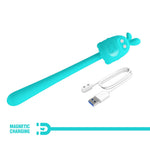 Stimulator clitoridian din silicon cu 7 vibrații, cu design drăguț și iepuraș Pretty Love, USB