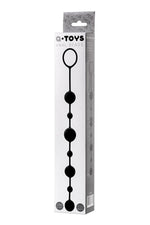 Perle anale din silicon A-Toys Coron cu 7 bile negre 36 cm