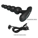 Plug anal vibrant din silicon Corban Pretty Love cu mărgele