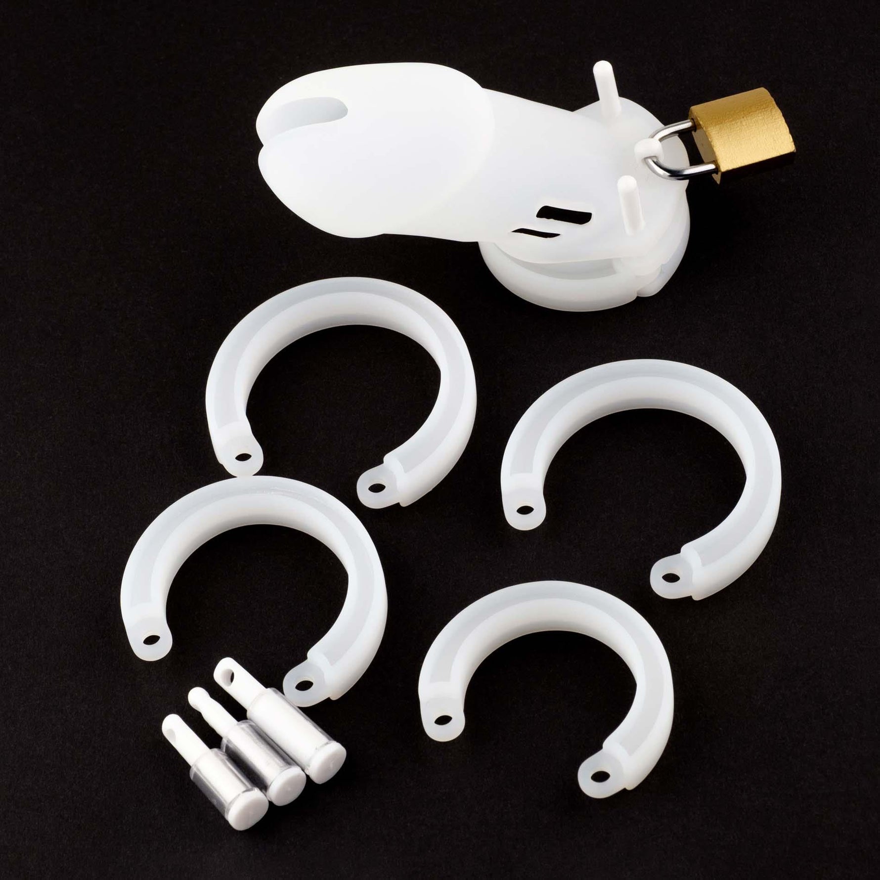 Cușcă pentru penis HeavyFun din silicon 7 cm cu 5 inele