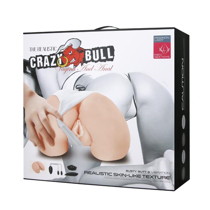 Masturbator vaginal și anal Crazy Bull cu 6 funcții de vibrație