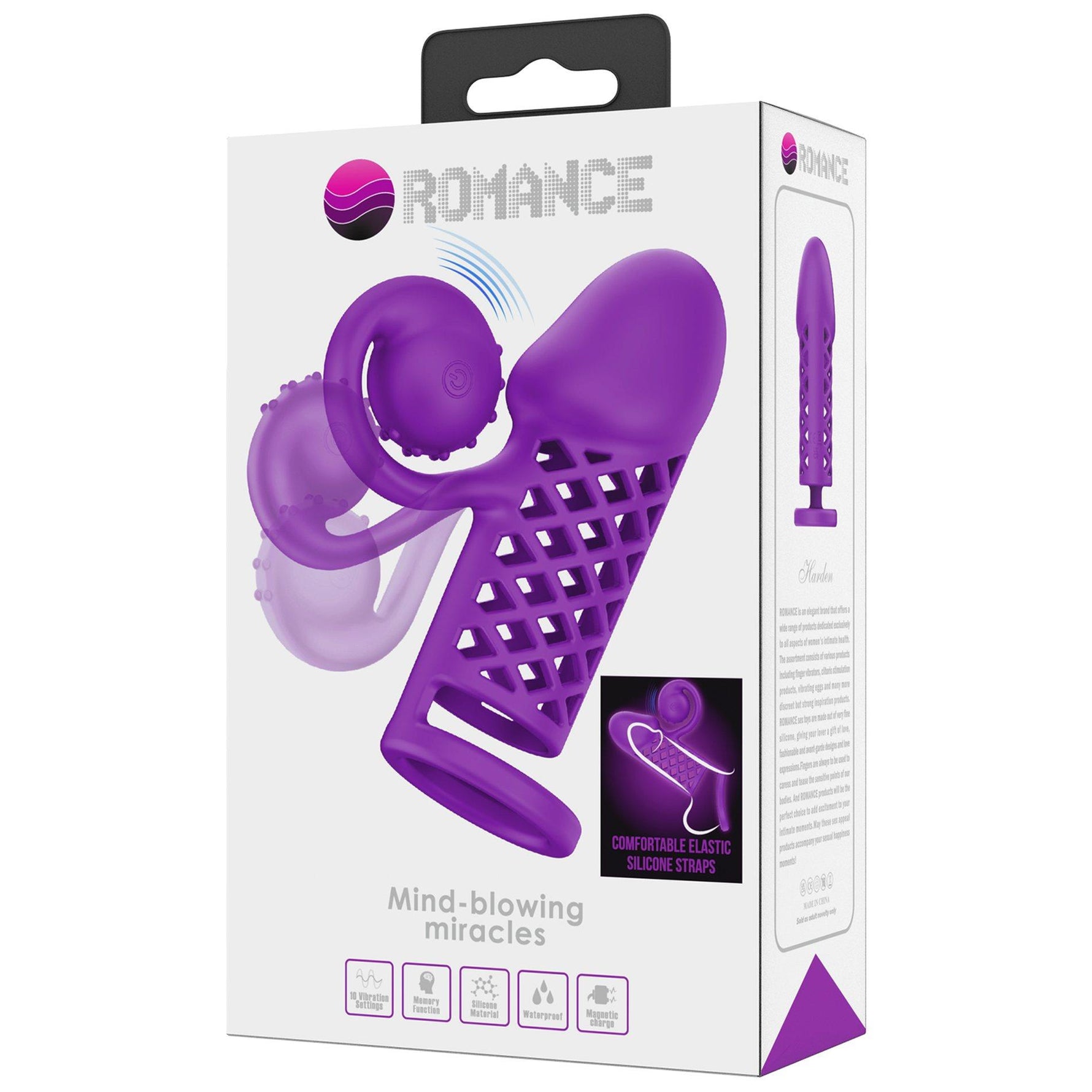 Stimulator clitoridian Romance pentru extinderea penisului, 10 vibrații, USB