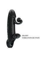 Extensor vibrant pentru penis Romance, negru, realist